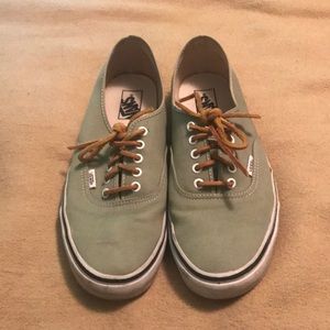 Vans authentic aqua green skate shoes men’s 11